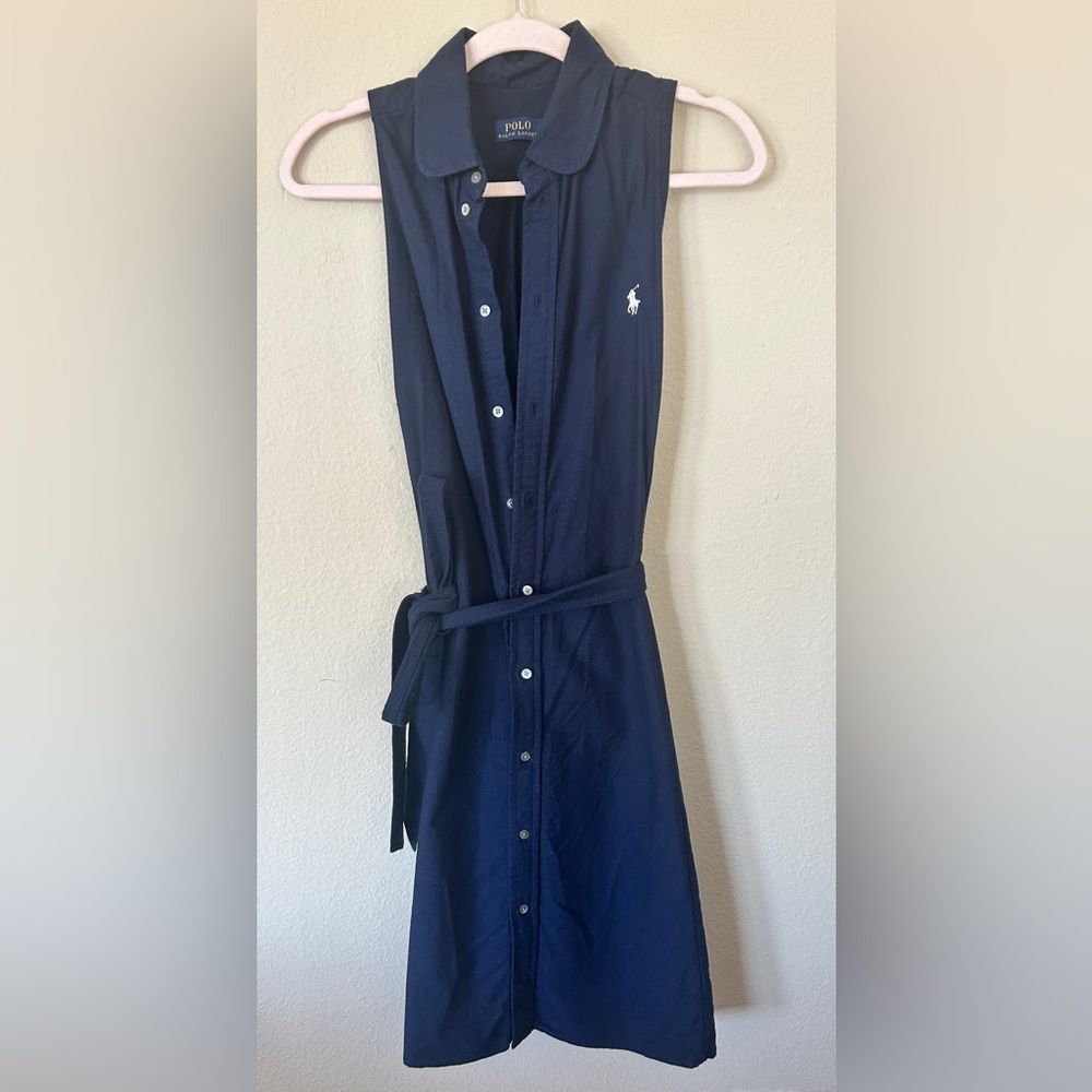Polo by Ralph Lauren Dark Blue Sleeveless Dress